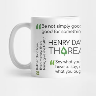 Henry David Thoreau Quote Collage Mug